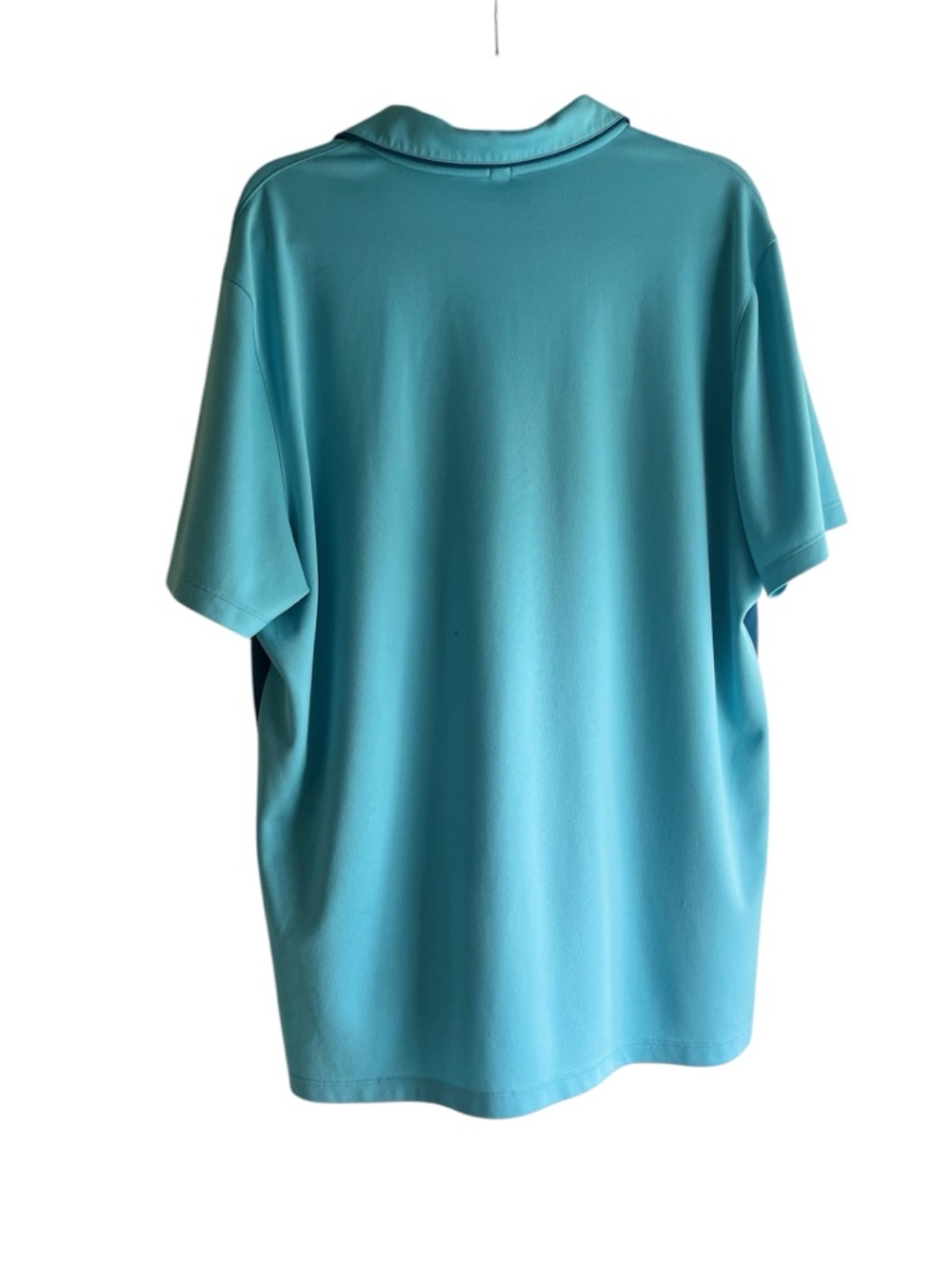 Nike Golf Dry-Fit Two-Tone Light Blue and Teal ColorBlock Performance Polo - Picture 4 of 6